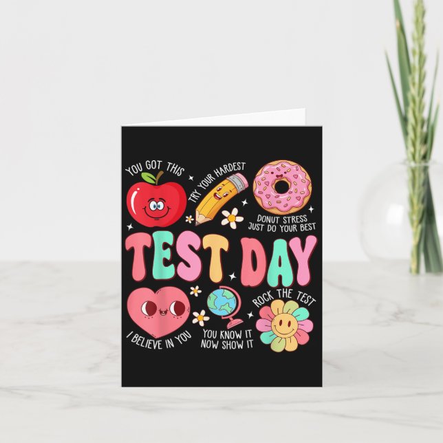 Carte Test Day Rock The Test Testing Day Motivational Te (Devant)
