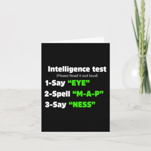 Carte Test d'intelligence du jour Dis Eye M A P Ness Bla