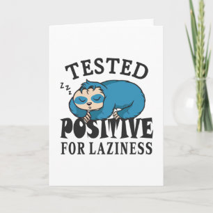 Carte Testé positif pour la paresse Sloth