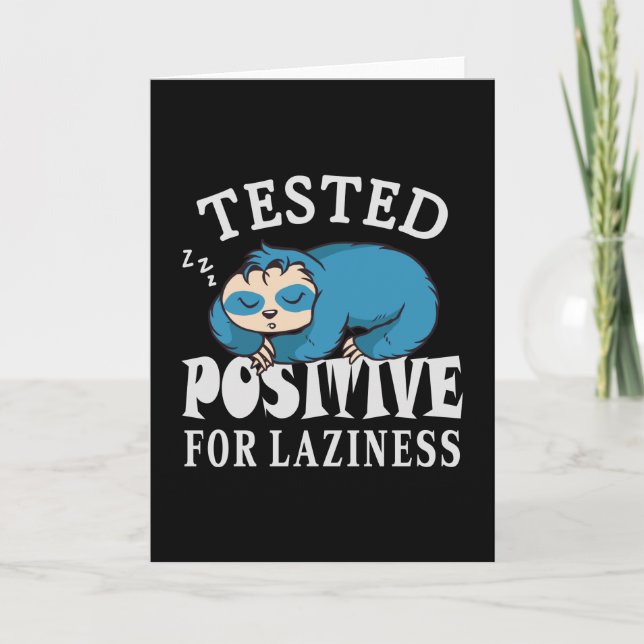 Carte Testé positif pour la paresse Sloth (Devant)