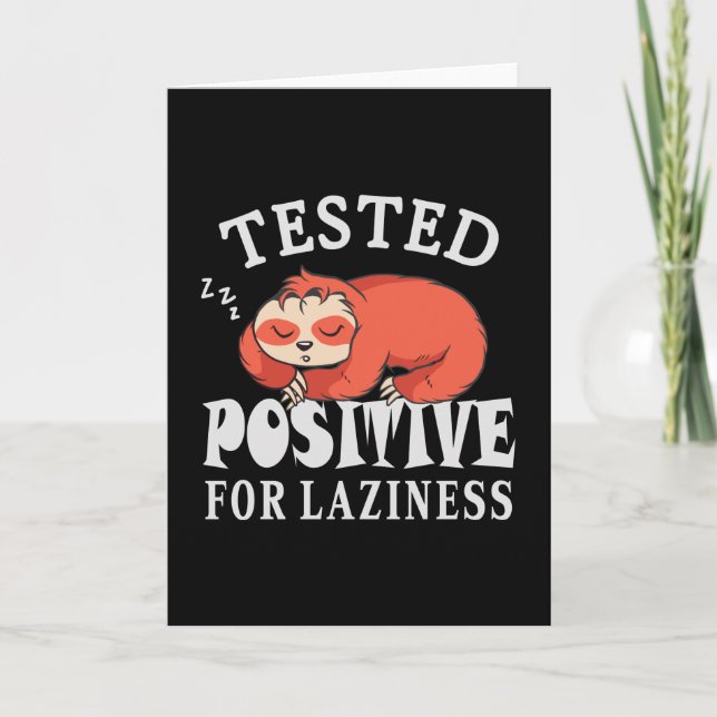 Carte Testé positif pour la paresse Sloth (Devant)