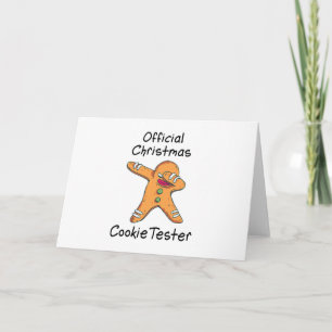 Carte Testeur officiel de biscuits de Noël