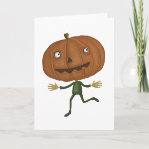 Carte tête citrouille mignonne