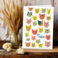 Tête de chat colorée mignonne motif ANNIVERSAIRE A