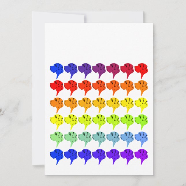 Carte Tête de dogue de nombreuses couleurs (Devant)