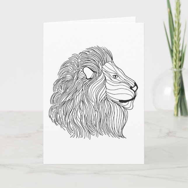Carte Tête de lion inspirée 5 (Devant)