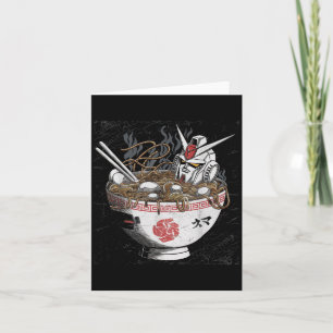 Carte Tête de robot Mecha japonaise Art Anime Ukiyo-e 