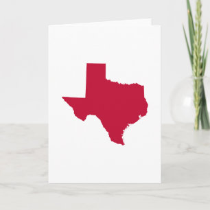 Carte Texas en rouge