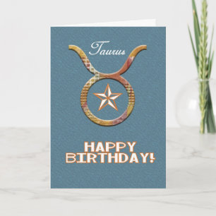 Carte Texas Taurus Anniversaire du zodiaque/astrologie