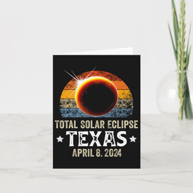 Carte Texas Total Solar Eclipse Avril 8 2024 Texas Solar (Devant)