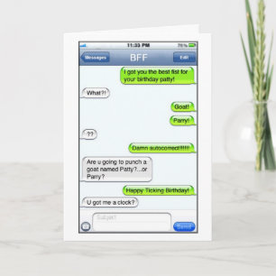 Carte Text Humor - Birthday Card