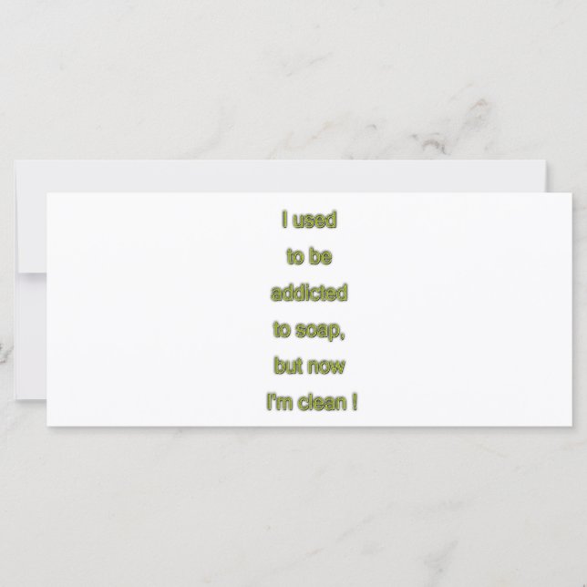 Carte Texte amusant savon (Devant)