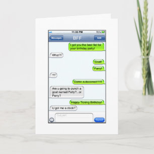 Carte Texte d'anniversaire - humour