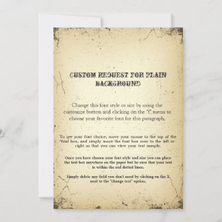 Carte Texte de demande personnalisée de l'histoire de Pl