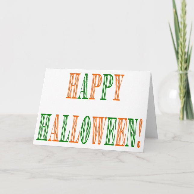 Carte Texte du festival d'Halloween (Devant)