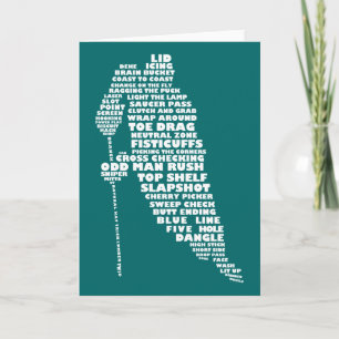 Carte texte du joueur de hockey