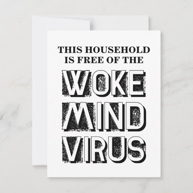 Carte Texte et couleurs personnalisés. Libre de Woke Min (Devant)