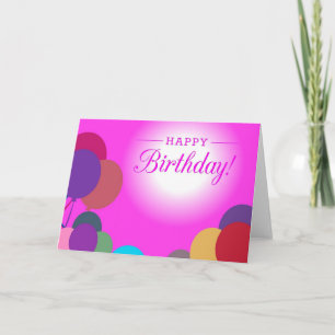 Carte Texte féminin de joyeux anniversaire de lune de