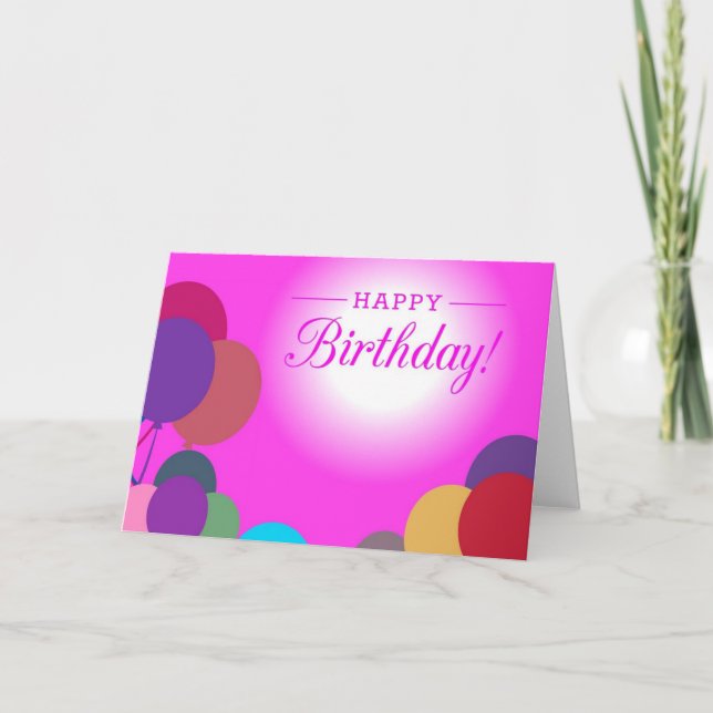 Carte Texte féminin de joyeux anniversaire de lune de (Devant)