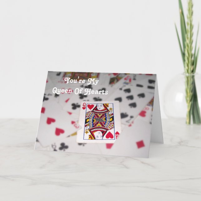 Carte Texte Personnalisable / Reine Des Coeurs (Devant)
