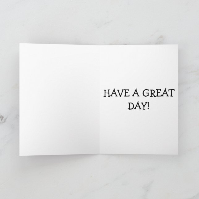 Carte Texte personnalisé Anniversaire  (Intérieur)