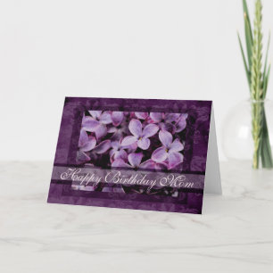 Carte texturisée de lilas de maman de joyeux
