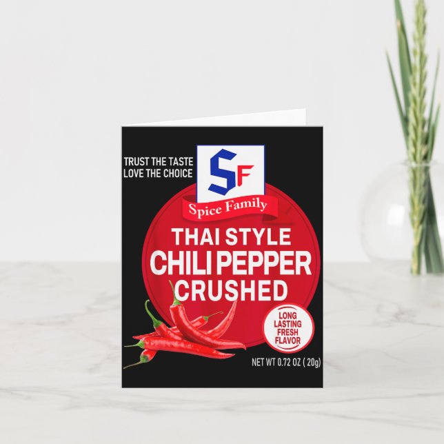 Carte Thai Style Chili Pepper Crushed Halloween Sce Cost (Devant)