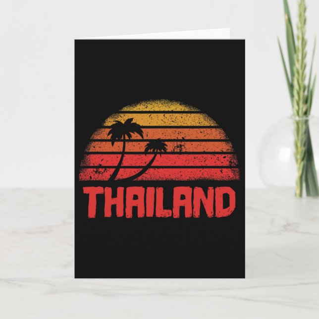 Carte Thaïlande Vintage Rétro 70s Throwck  (Devant)
