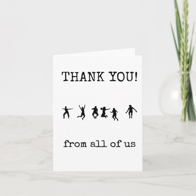 Carte Thank you Card, Customers, From All of Us (Devant)