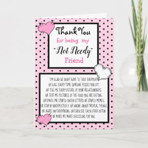 Carte Thank you for my NOT Friend
