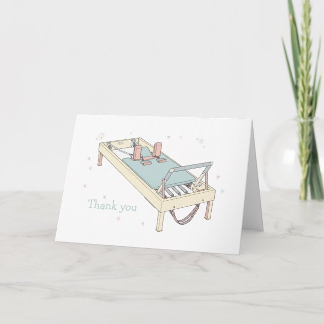 Carte Thank you Pilates Reformer (Devant)