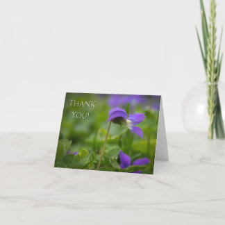 Carte “Thank You!” Wild Violet Note Folded Greeting Card