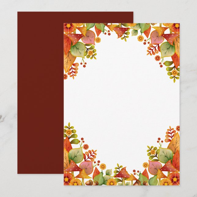 Carte Thankgiving (Devant / Derrière)