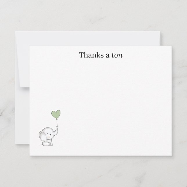 Carte “Thanks a Ton” Thank You Note Card (Devant)