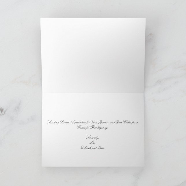 Carte Thanksgiving (Intérieur)