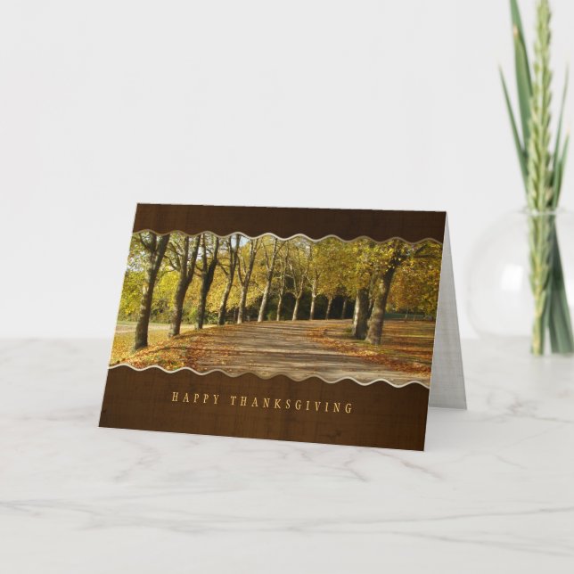 Carte Thanksgiving Arbres Automne (Devant)