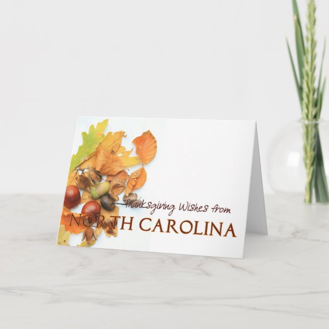 Carte Thanksgiving Caroline du Nord (Devant)