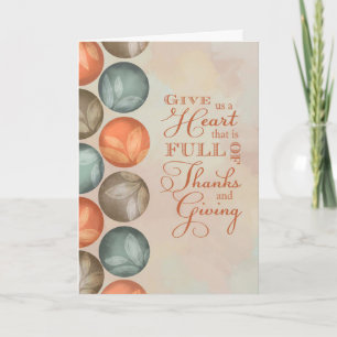 Carte Thanksgiving Cote Heart plein de remerciements et