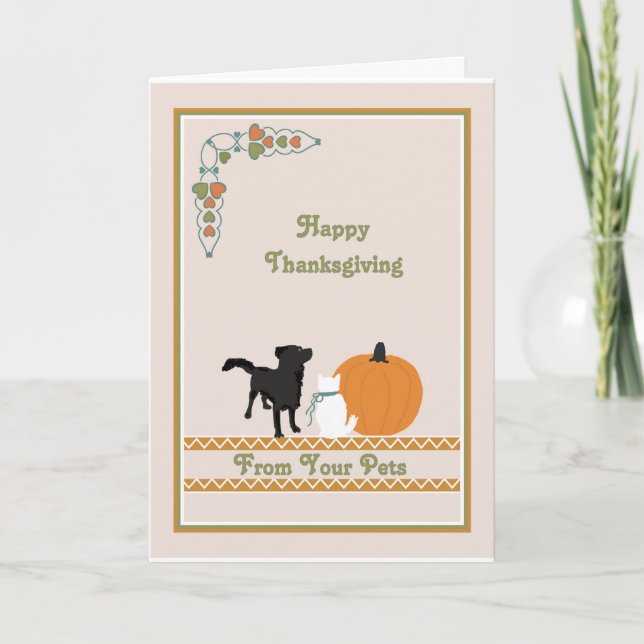 Carte Thanksgiving de vos animaux de compagnie (Devant)
