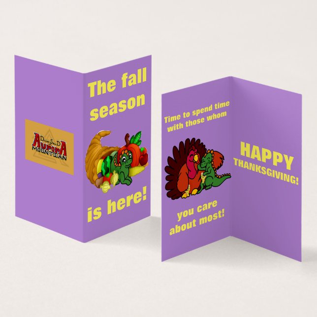 Carte Thanksgiving Dragon Squad (Inside and Outside)