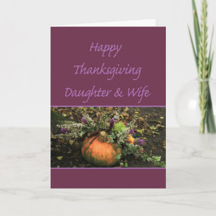 Carte Thanksgiving Fille et femme