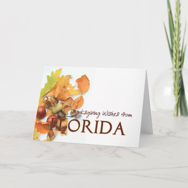 Carte Thanksgiving Floride (Devant)