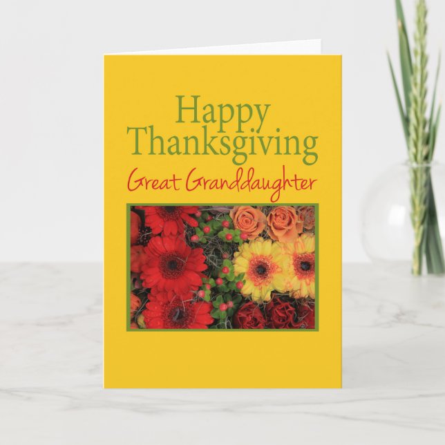 Carte Thanksgiving Great Grandgirl (Devant)