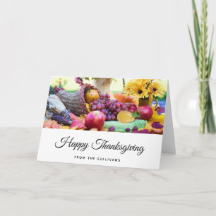 Carte Thanksgiving Holiday Autumn Harvest Table
