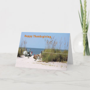 Carte Thanksgiving, Humour avec des dindes sur la 
