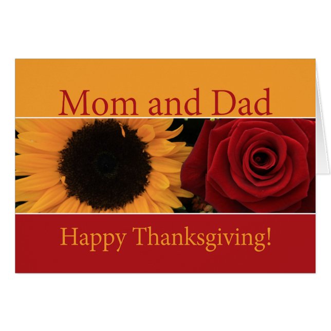 Carte Thanksgiving Maman & Papa (Devant Horizontal)