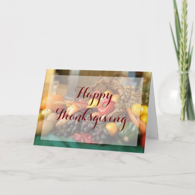 Carte Thanksgiving personnalisé (Devant)