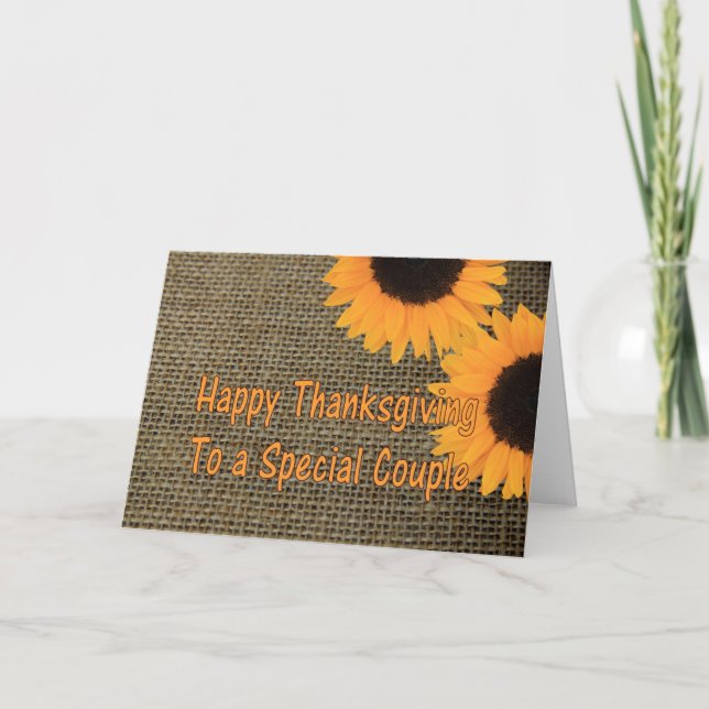 Carte Thanksgiving pour couple spécial (Devant)