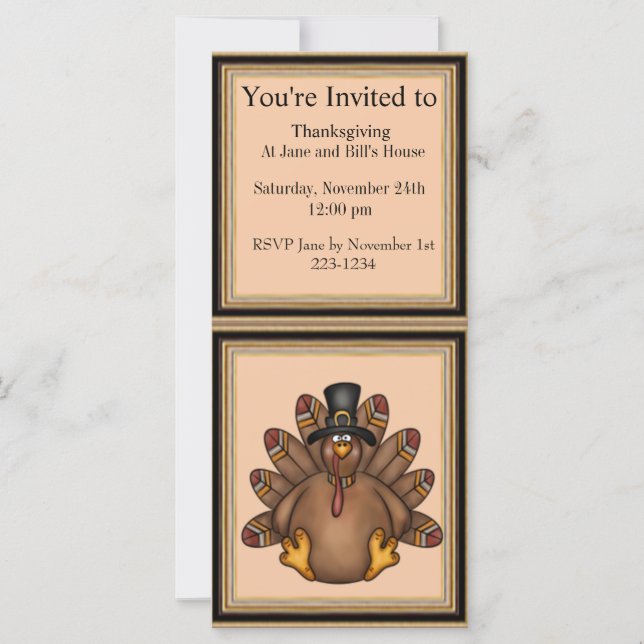 Carte Thanksgiving Turquie (Devant)