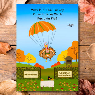 Carte Thanksgiving Turquie parachutage dans la base mili